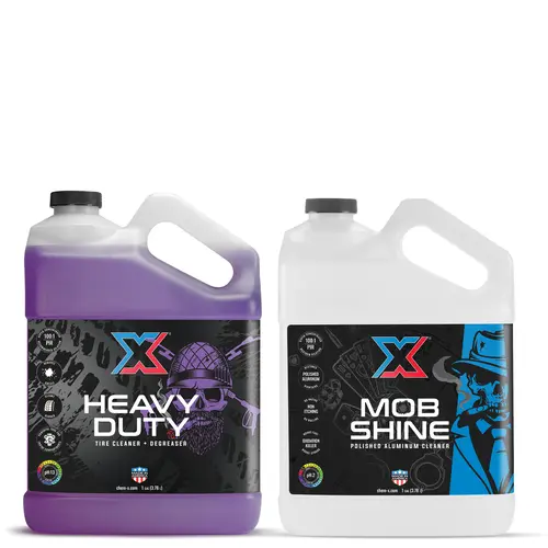 Chem-X Automotive Degrease + Shine Bundle, Car Cleaning Fluid for Detailing, Clean Buildup, Revive Shine, 0-Streak Clarity
