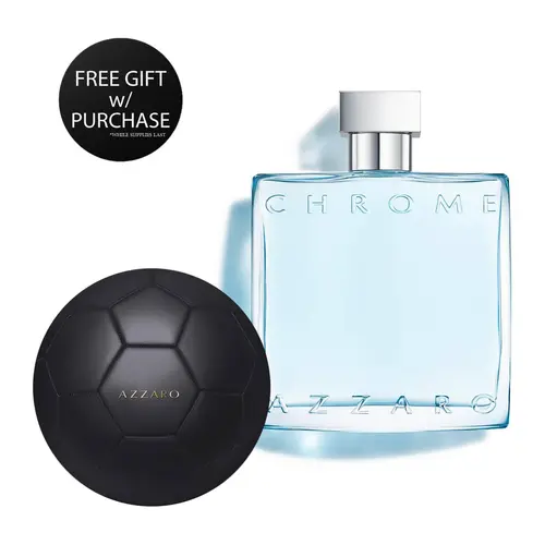 Azzaro Chrome Eau de Toilette for Men, Fresh Citrus Aquatic Cologne with Crisp Lemon Burst & Tea-Musk Drydown, Long-Lasting Clean Scent, Single Item (30ml & 100ml Options, GWP with 100ml Purchase)