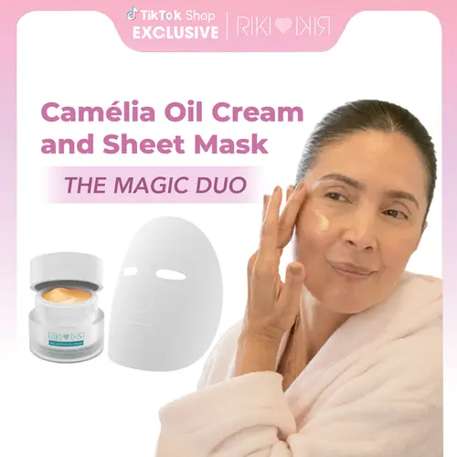 RIKI Camélia Oil Cream & RIKI Camélia Anti-aging Peptide Silk Mask Bundle