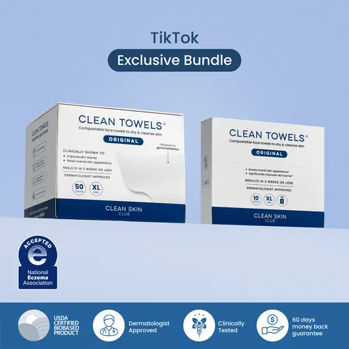 Original Clean Towel Bundle: 50 count + Travel 10 count