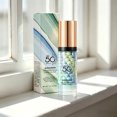 3-in-1 Face Primer with SPF 50 Sunscreen, Color Correcting Makeup Base, Oil Control & Hydrating Skin Tone Corrector, Blurs Imperfections for Radiant, Smooth Skin