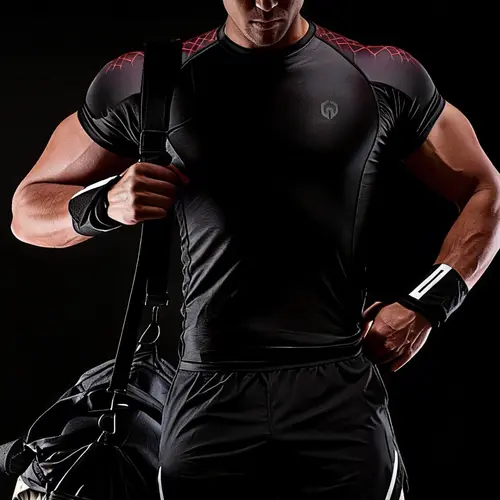 Neleus Men's Color-Changing Compression Gym Shirt - High Stretch Quick-Dry Fitted Design Activewear with Cooling Vents for Gym Workouts, Running (Fit Inspo Sports Top)