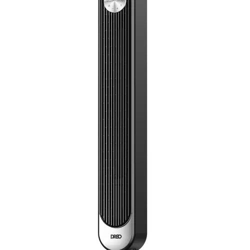 DREO 42-Inch Tall Shape Bladeless Tower Fan for Bedroom, DC Motor, 28 ft/s Cool Airflow, 20dB Quiet, Oscillating, Remote Control, 9 Speeds, 4 Modes, 12H Timer, LED Display, Standing Floor Fan for Home Users & Office