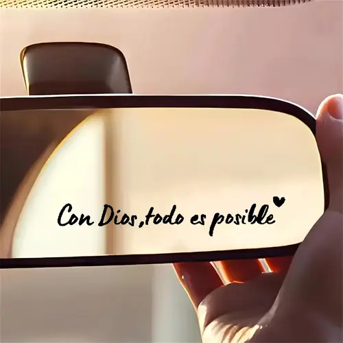 4x Con Dios Todo ES Posible Mirror Decal for car, Spanish Car Rearview Mirror Stickers ,Waterproof Christian Car Accessories for Bottle Laptop Window Sticker Suitable for car rearview mirrors, water cups, mirrors,Car mirror sticker,SummerVibes