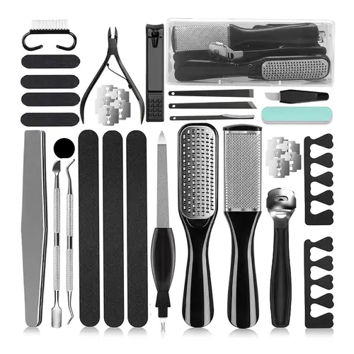 36-in-1 Plastic Manicure & Pedicure Nail Set, Professional Dead Skin Remover Tool with Lightweight Design for Home & Salon Care, Ideal Gift for Nail Maintenance Needs