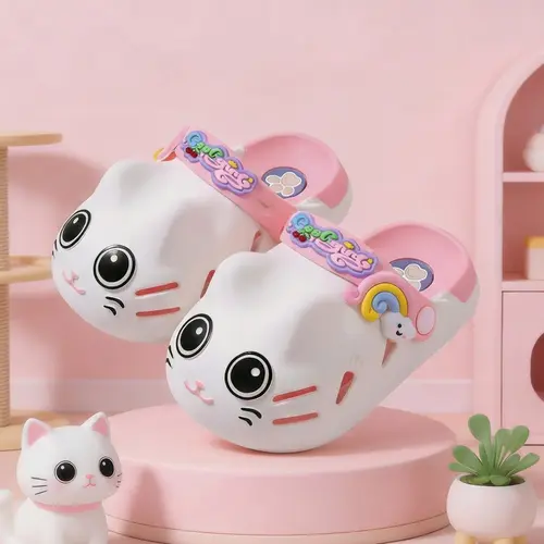 Hole Shoes Slippers Cute Cartoon Slides Cartoon Fashion Baby Summer Lightweight Soft Eva Girls Kids Shoes Indoor Outdoor Sandals Garden Shoes