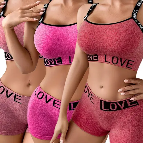 Women's 3/4/5 Piece Lingerie Set, Top and Bottoms, Seamless Comfort, Daily Wear, Casual Style, Fitted, Medium Support, All Seasons, Bralette
