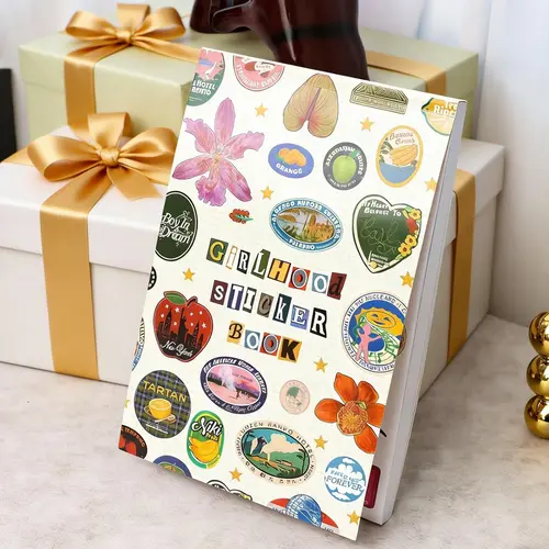 Girlhood Sticker Book (1260+ Aesthetic Retro-Style Illustrations) – Scrapbook Supplies, Decal Sticker Notebooks Decor, DIY Creative Gifts for Friends and Family