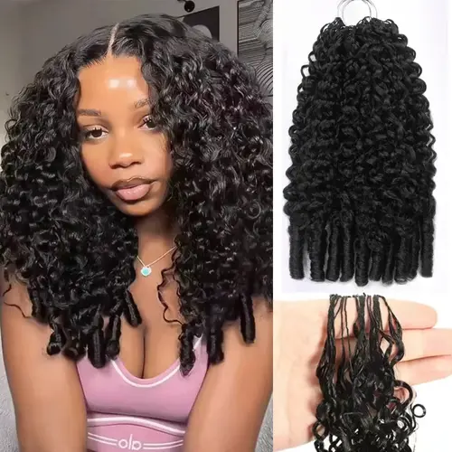 Burmese Curly Crochet Hair Human Hair Extensions Miracle Knots Pre-Separated 50g/Pack (32-38 Strands Per Pack）– Knotless Boho Braids, 4-5 Packs for Full Head, Multiple Curly & Wave Textures Protective Hairstyles For Black Women