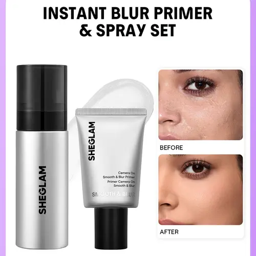【FREE SHIPPING】SHEGLAM Camera On Smooth and Blur Primer Setting Spray Oil Control Waterproof Soft Focus Blurring Effect Smooth Matte Finish Long Lasting Cosmetic