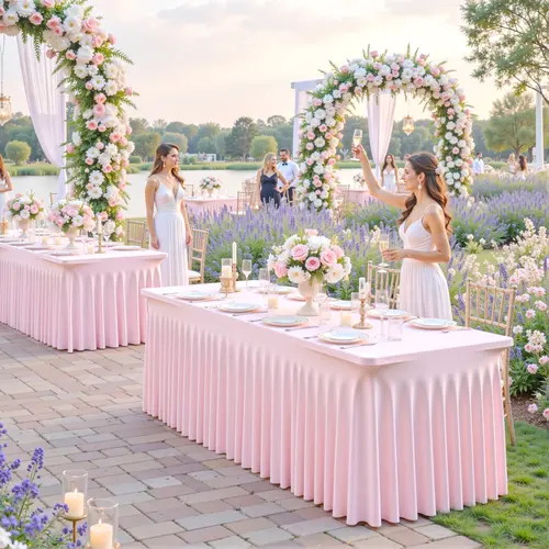 2Pack Spandex Tablecloths for Rectangle Tables  4/6/8 FT Wrinkle Free Washable  Table Cloth Rectangle Stretch Fitted Table Cover with Skirt for Wedding Birthday Party Banquet Baby Shower Buffet Event Summer Vibes Outdoor,halloween decor 2026