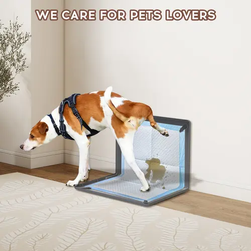 Upgrade Reliable Wall Urine Pad Tray Stand, Pet Diaper Mat, Puppy Pee Pads, Suitable for Puppy Small Medium Dogs, Easy Clean, Home Floor Protection