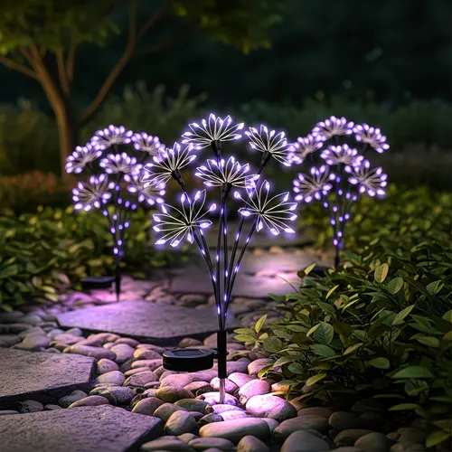 Solar-Powered Swinging Petal Light, Solar Light, Outdoor Landscape Lighting, Solor Garden Lights, Solar Garden Lamps, Portable Pathway Decor with 2 Modes and Glowing Pole, Outdoor Decorative Light, Solar Outside Lights for Garden, Patio, Yard Lighting