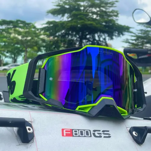 Ski Goggles with Quick-Release Interchangeable Lenses, Off-Road Motorcycle Goggles, Dustproof Bike Glasses, Snowboarding Goggles, Dirt Bike Goggles, Anti-Fog UV Protection for Outdoor Activities, Dirt Bike Gear