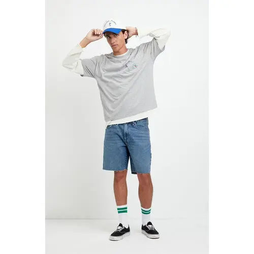 Pacsun Men's Harrison Cutoff Baggy Jean Shorts Medium Blue