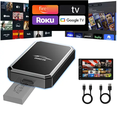 LAMTTO Wireless CarPlay Adapter for Factory Wired CarPlay Cars, Compact Fit Car Accessories with Bluetooth Autoconnect (Built for iPhone Experience, HDMI Input, No Built-In Apps/Android Auto, TV Stick Not Included, Not for Tesla/BMW), toolupgrade