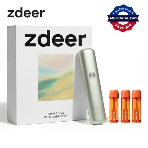 zdeer Smart Electronic Oral Spray PW13,Instant Fresh Breath Device with Replaceable Flavor Pods, Portable Nano-Mist Mouth Refresher for Travel, Dates & Daily Routine, Self-Care Wellness Gift#Summervibes