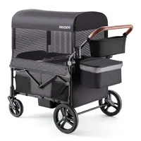 [ sohochic ] HARPPA 4-Seater Cargo Stroller Wagon, Foldable Outdoor Travel Stroller for Babies & Toddlers with All-Terrain Wheels, UPF50+ Canopy & Mosquito Net, Everyday Travel Stroller