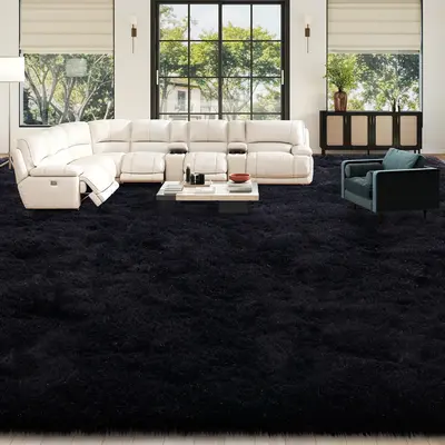 【Summer Sale Deals】【Moving Season】REZUTAN Super Soft Plush Shaggy Area Rug for Living Room Bedroom Nursery Kitchen and Bathroom Cozy Carpet with Free 4 Anti-Slip Stickers Back to School