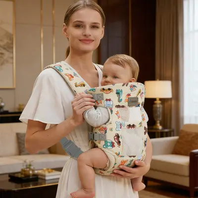 Baby Carrier for Newborns to Toddlers, Lightweight Ergonomic Design, Adjustable Straps for 7-44 Lbs, Easy to Wear, 0-24 Months, Toddler Sling Carrier
