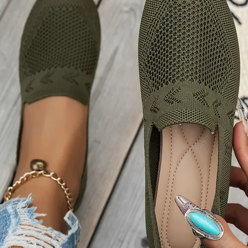 Women's Lightweight Comfort Slip-On Flat Walking Shoes, Casual Daily Wear for Home and Commute, Breathable Summer Footwear, Casual Indoor Footwear