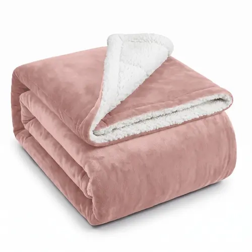 Soft Sherpa Fleece  Blanket – Dual-Layer Design with 230 GSM Fleece & 180 GSM Sherpa. Lightweight yet Warm Throw Perfect for Relaxing Nights, Available in Throw, Twin, Queen and King Sizes