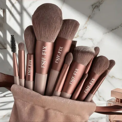 Fsjf Fix 14/16/17pcs Makeup Brush Set, Face Makeup Brushes, Soft Fluffy Professional Cosmetics, Foundation Powder Eyeshadow Blender, Includes Bag, Ideal for Beginners