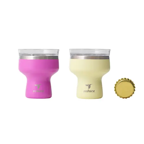 Reduce Salteeny 1.5oz Mini Bar Kitchen Utensils Tool - Margarita Salt Shot Tool, Bottle Opener, Removable Sip Lid, Utility Gadget for Home Party (Pack of 2)