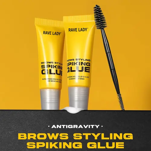 Eyebrow Defining Gel 2-Pack, Strong Hold Cosmetic for 3D Natural Brows, Long-Lasting, Waterproof & Sweat-Proof Formula with Spoolie Brush, Beauty Products, Makeup, Brow Gel