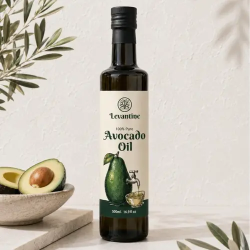 Levantine Avocado Oil - Premium, Clean 16.9 Fl. Oz. Cooking Oil with Balanced Flavor for High Heat Cooking, Mediterranean Diet Pasta, Kitchen Essential