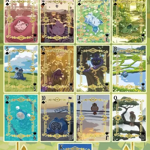 Anime Pokémon 151 Art Poker Cards Vol.1 & Vol.2- Full Deck Collector Edition, Japanese Artist Illustrated Non-Sports Trading Cards