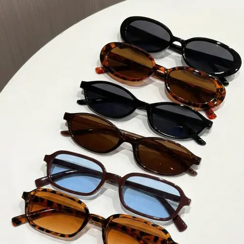 6 Pairs Women's Elegant Casual Retro Leopard Pattern Summer Sunglasses, Perfect for Driving, Dates and Street Photography, UV400 Protection