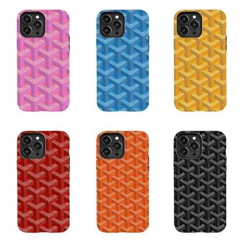 Luxury Parisian Dogtooth Fade-Resist Print Hybrid Shockproof Protection Case - Non-Leather TPU Silicone, Polycarbonate Shell, Customized Easy-Install Durable Cover for iPhone 11-17 Pro Max/Plus, Galaxy S23-25 Devices (None Leather Alternative)