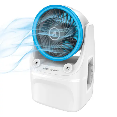 Arctic Air Ice Jet X3 Corded Plug-In High Velocity Portable Fan - Miniature Desk, Lightweight Jet-Inspired Unit, 3-Speed Mode, USB-C Compatible Household Appliance for Bedroom to Beat the Heat & Stay Cool