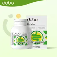 dobo Herbal Laxative Tablets for Constipation Relief & Gentle Herbal Stool Softener with Overnight Relief, 100% Plant-Based Senna Leaf & Dietary Fibers, 50 Tablets