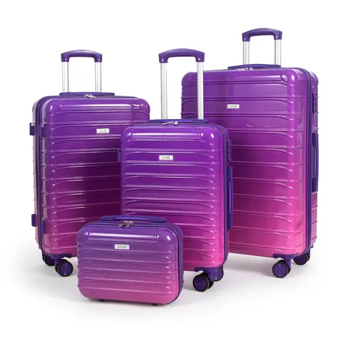 UUH 3/4 Piece luggage sets with TSA Locks - Suitcase & Bags for Travel, PC+ABS Hardshell Luggage TSA Lock Spinner Wheels Hardshell Lightweight