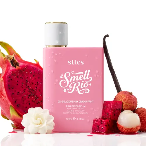 sttes 08# Smell Rio - Delicious Pink Dragonfruit EDP | Exquisite Tropical Fruit & Ocean Breeze Scent for Women, 100ml (3.4 fl.oz.),back to school