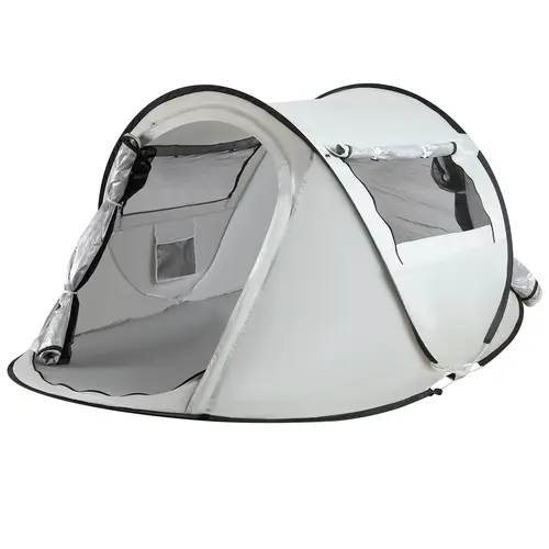 summerwins Large Instant Pop Up Beach Tent - Foldable, Quick Setups, No Assembly, 96.8"x59"x41.7", Lightweight Canopy Shelter, Waterproof, Windproof, Bug Net Tent for Beach Outings, Outdoor Camping Use