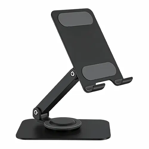 Folding Phone Stand, Angel Adjustable & Foldable Sturdy Phone Holder for Desk, Smartphone Accessories Compatible iPhone, iPad, Portable Monitor