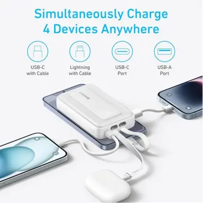 [Spotlight Live] Anker Zolo Power Bank, 20,000mAh and  10,000mAh 30W Max Fast Charging with Built-In USB-C and MFi-Certified Lightning Cables, For iPhone 15 Series, MacBook, and More tiktokshopspringglowup