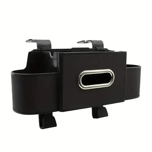 Car Backseat Organizer Storage Box - Fashionable Practical Car Stuff with Cup Holder, Tissue Box, Hook - Ideal for Family Adventures, Road Trips, Car Interior Storage, Cars Accessories