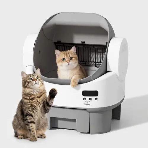 Warcat Automatic Open-Top Cat Litter Box Simplified Self-Cleaning, Built-in Safety Sensors, App-Free for Effortless Use #tiktokshopbacktoschool #sohochic