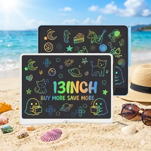 2-Pack 13-Inch LCD Writing Tablet (Digital Drawing Pad), Mess-Free Kids' Educational Arts & Crafts Gift, Toddler Travel/Road Trip Essentials for Ages 3-8 Boys & Girls, tiktokshopspringglowup summervibes