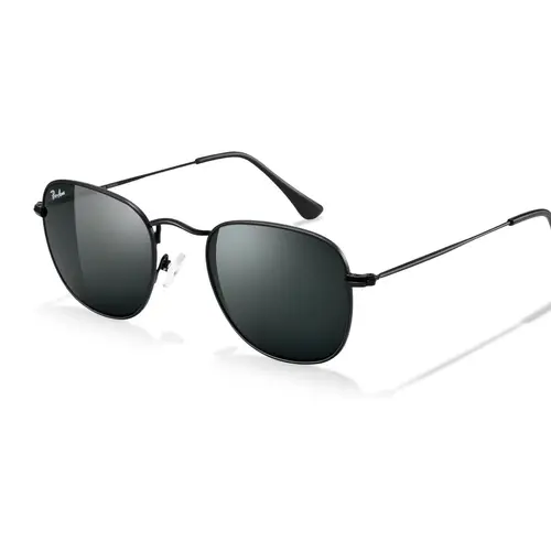 Pro Acme Vintage Square Sunglasses | 100%Glass Lens UV400 | Trendy Metal Frame Shades for Men & Women