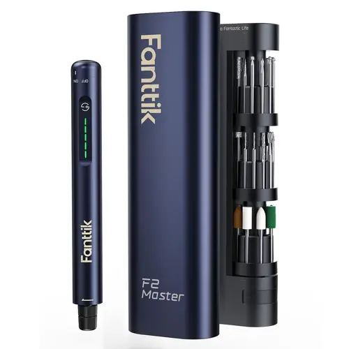 Fanttik F2 Master (LE) Aluminum Mini Cordless Rotary Tool Kit with Revostor Hub, 35 Accessories, Cordless Drill Bits, Batteries, USB-C Charging, 60-Minute Charge, 3D Printing Use, Tools and Gadgets, Father’s Day Gift for Guys