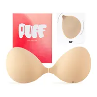 Puff No.1 Push-up Sticky Bra – Waterproof & Sweat-proof,  Portable, Reusable, Washable, Essential for Travel Women's Wear with Storage Board & Replaceable Adhesive Pads
