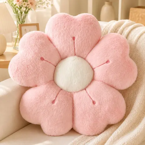 Daisy Shape Plush Pillow, Comfortable Cute Cushion, Soft Multicolor Fabric, Perfect for Bed and Sofa, Cushions for Sofa