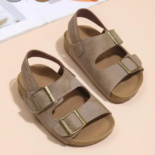 Soft soled Two strap sandals suitable for boys and girls, platform styles for school and sports occasions, comfortable and durable casual shoes PU Rubber Sandals Outdoor Casual Sandals