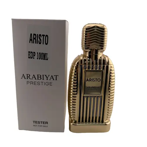 Arabiyat Prestige Aristo Unisex Eau de Parfum Tester - 3.4 fl oz (3-3.9 fl oz Range), Arabian EDP with Citrus-Ginger, Lemon, Magnolia, Sandalwood, Amber Warm Drydown, Citrus Aromatic Woody Signature Scent, Adult Beauty Product, Perfumes