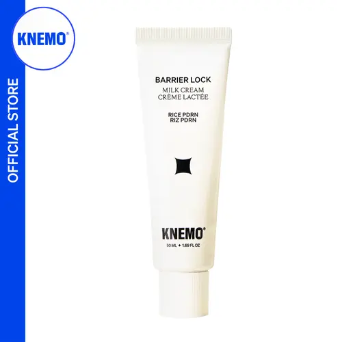 KNEMO BARRIER LOCK Rice PDRN Milk Cream - Vegan Gentle Moisturizer, Non-Toxic Facial Moisture Hydrator with 6 Ceramides for Weakened Skin Repair, Anacardium Occidentale (Cashew) Extract & Skin-Hugging Veil